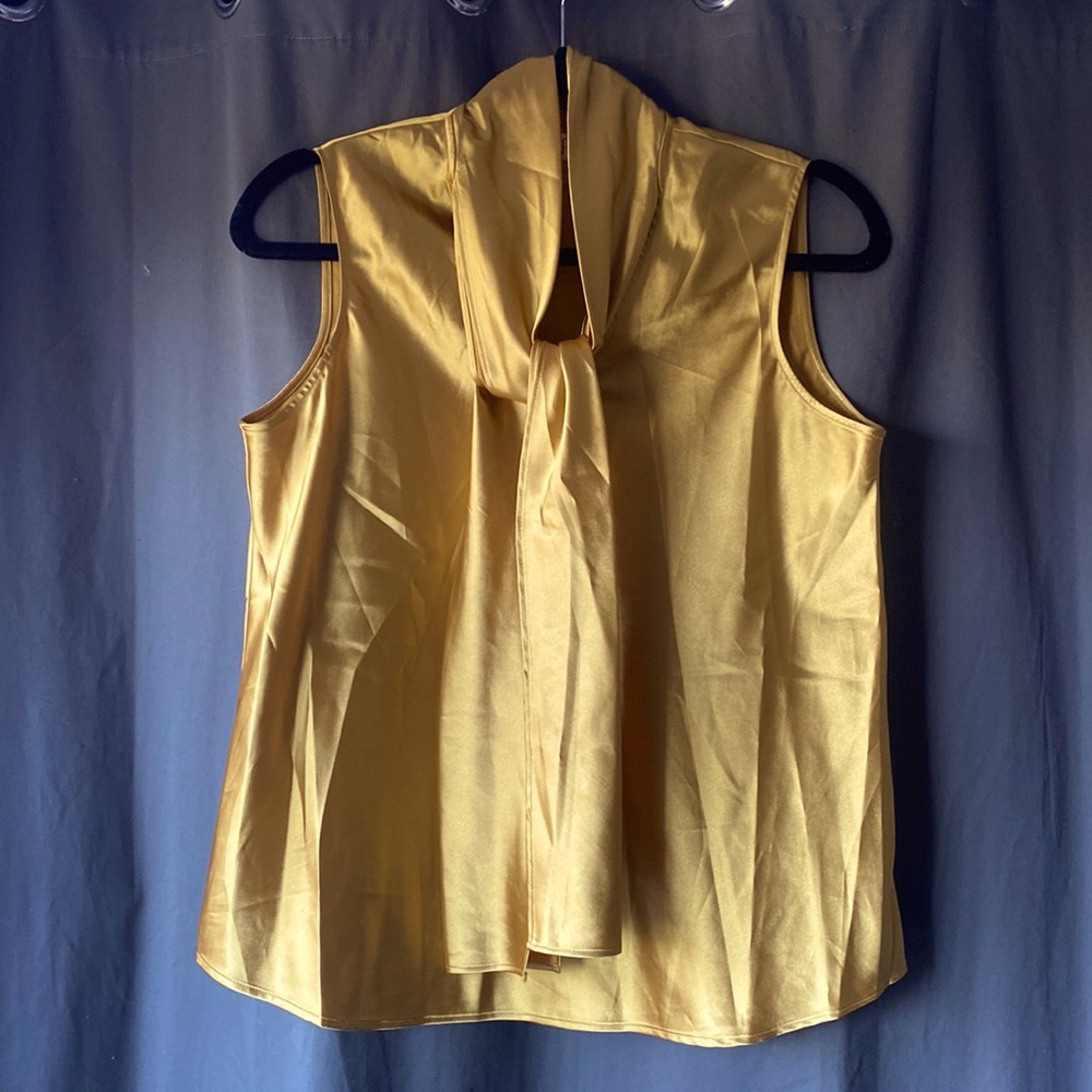 Satin Front-Tie Top